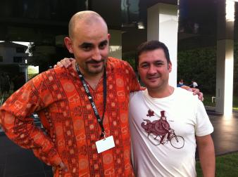 con Secun de la Rosa