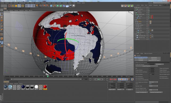 modelando la tierra en C4D